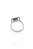 Δαχτυλίδι Χειροποίητο Square Purple Enamel