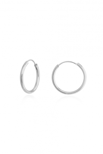 Earrings Hoops Bold White 2cm