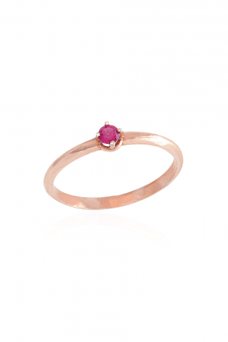 Ring Soliataire Pink