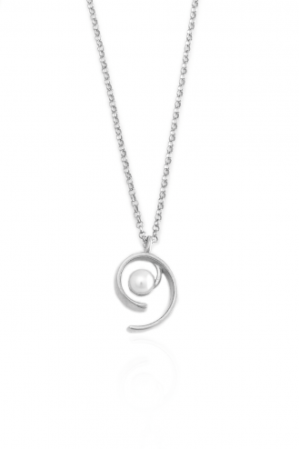 Necklace Pearl Circle W