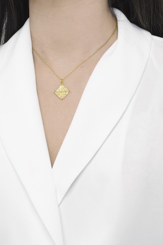 Hanging Coin Necklace Rhombus