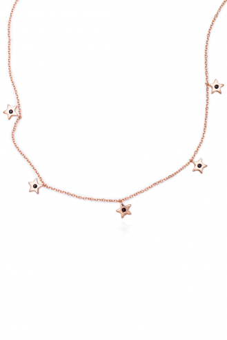 Necklace Rose Gold Star Drops
