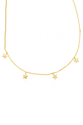 Necklace Gold Star Drops