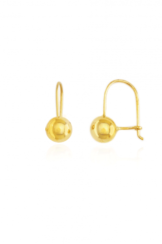 Earrings Gold Bubbles