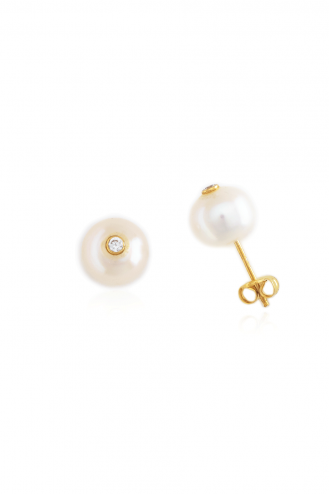 Earrings Pearls Stone B