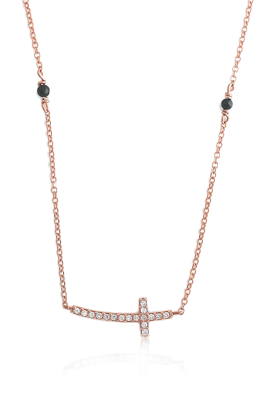 Sideways Cross Necklace, 14K Rose, Yellow, Or White Gold, Small, Thin &  Sleek, As Seen On Kelly Ripa - Yahoo Shopping