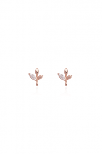 Earrings Rose Leaf