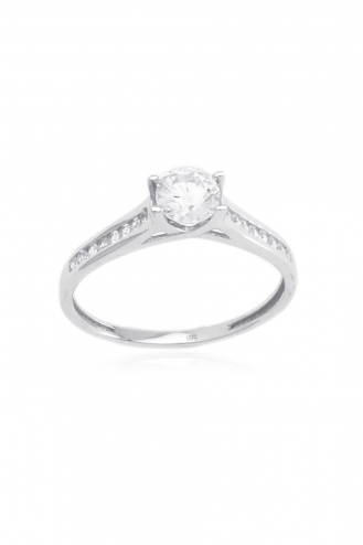 Solitaire White Gold S Round