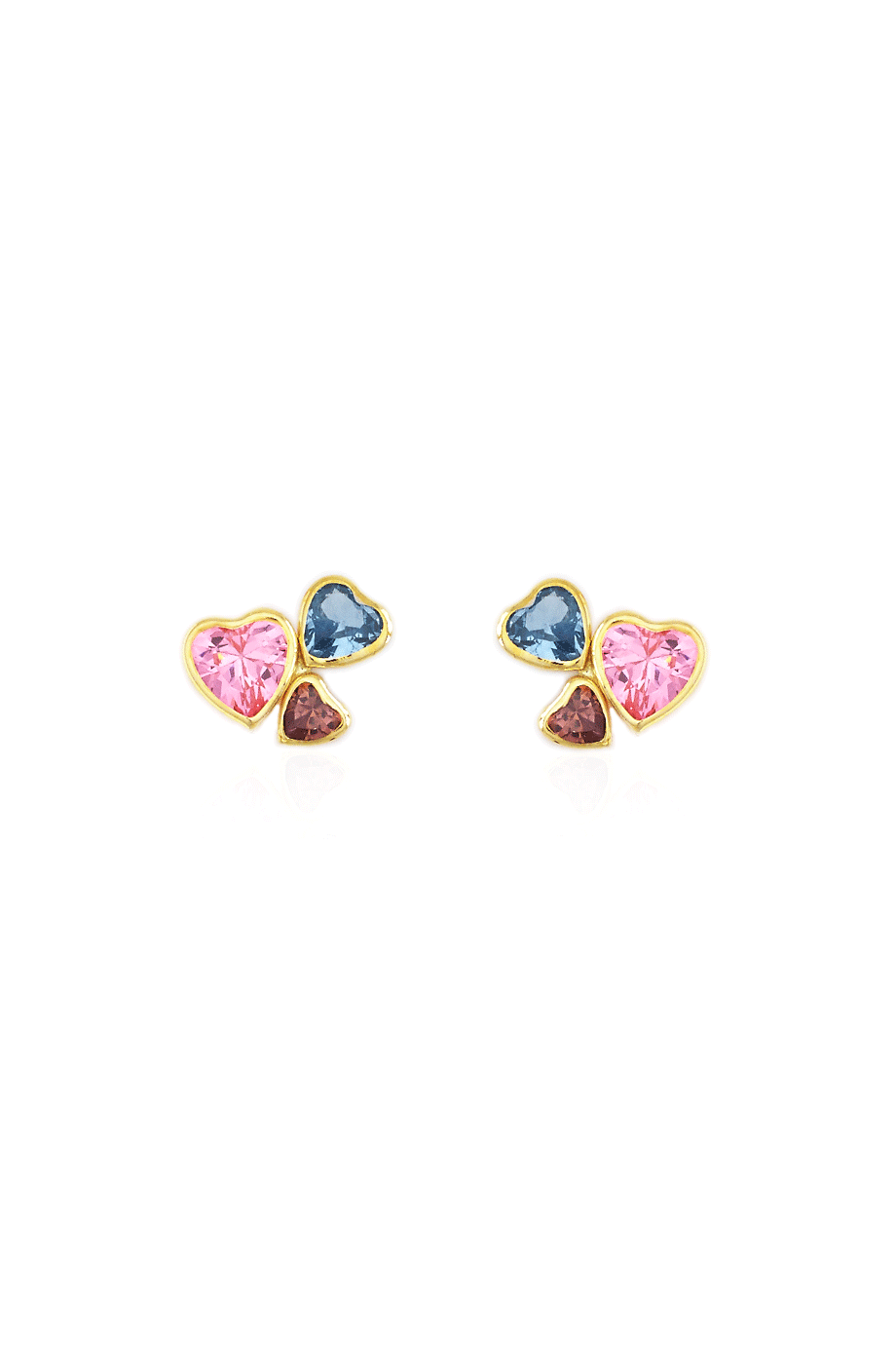 Earrings Triple Hearts