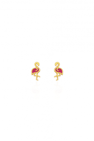 Earrings Standing Flamingo