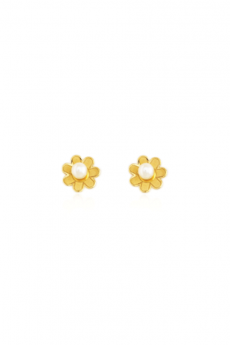 Earrings Flower Pearl
