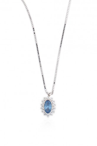Necklace Rosette Sapphire