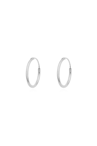 Earrings White Hoops 1,4cm