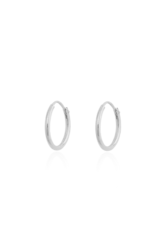 Earrings White Hoops 1,2cm