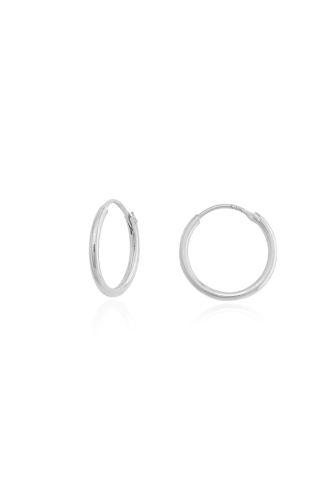Earrings White Hoops 1,2cm
